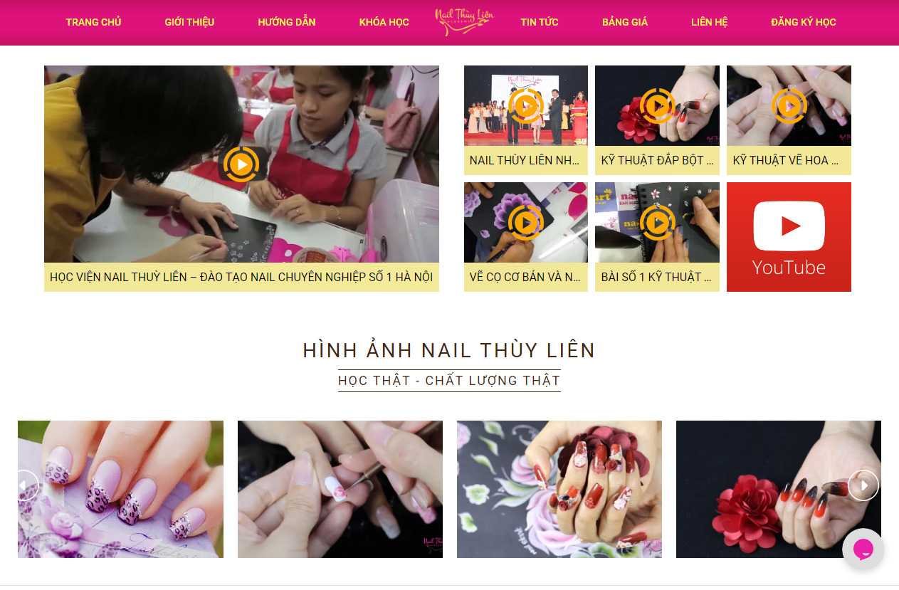 Thiết kế website tiệm nails