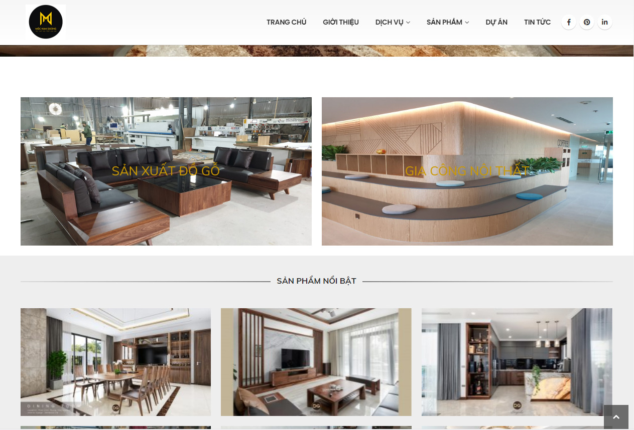 Thiết kế website xưởng gỗ