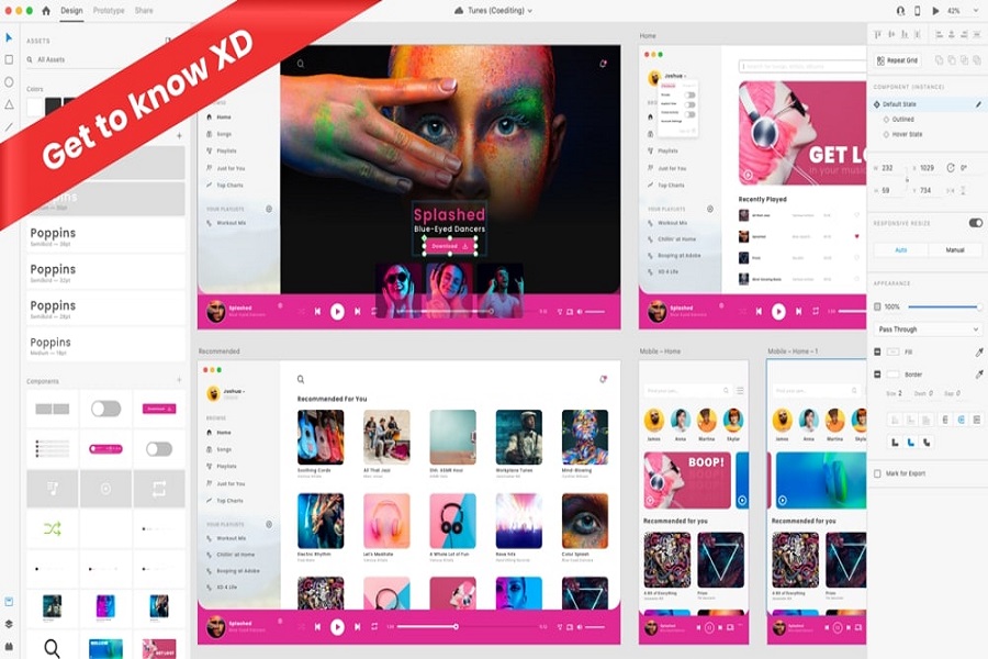 Adobe XD là công cụ thiết kế web giúp bạn thiết kế các giao diện web chuyên nghiệp và đẹp mắt. Công cụ này đơn giản và dễ sử dụng, giúp bạn tiết kiệm thời gian và nỗ lực trong việc thiết kế trang web. Hãy bấm vào hình ảnh để tìm hiểu thêm về Adobe XD.