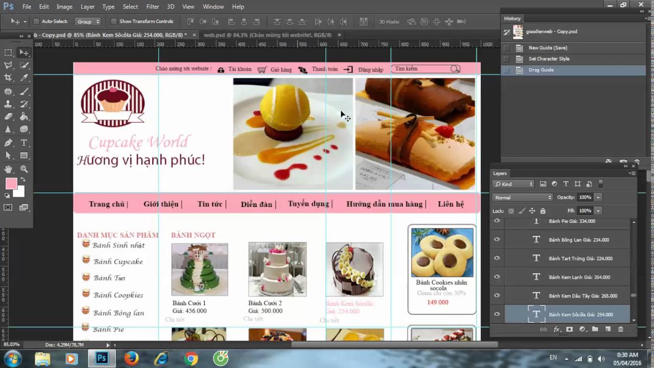 Thiết kế web bằng Photoshop: Thiết kế web chuyên nghiệp không còn là hoạt động mà chỉ có những chuyên gia mới có thể làm được. Với Photoshop, bất kỳ ai cũng có thể trở thành một nhà thiết kế web tài ba chỉ với một ít kiến thức và kỹ năng cơ bản. Hãy đến với chúng tôi và khám phá công cụ thiết kế web bằng Photoshop tuyệt vời nhất để biến tầm nhìn của bạn thành những trang web đẹp mắt và hiệu quả hơn bao giờ hết.