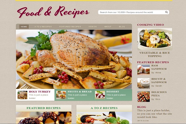 Thiết kế website nhà hàng, quán ăn