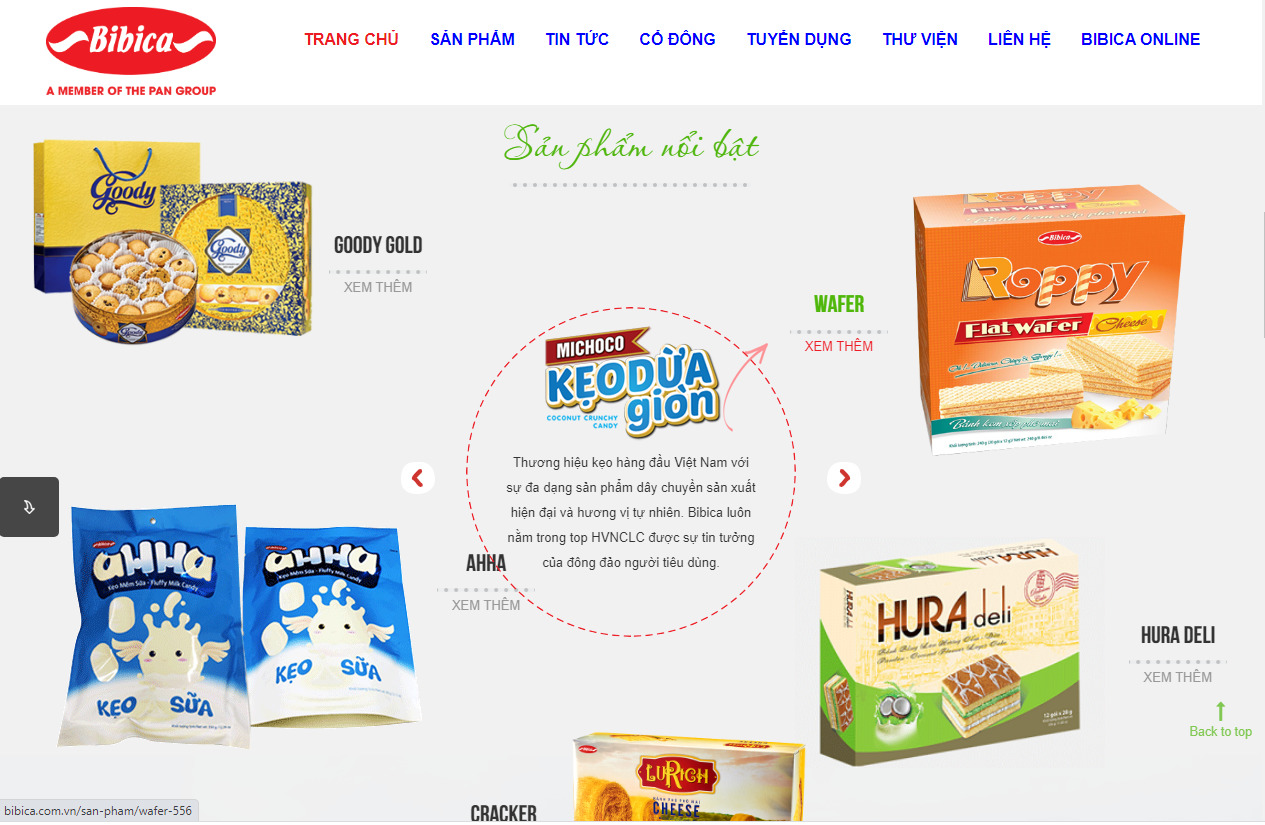 Thiết kế website bán bánh kẹo