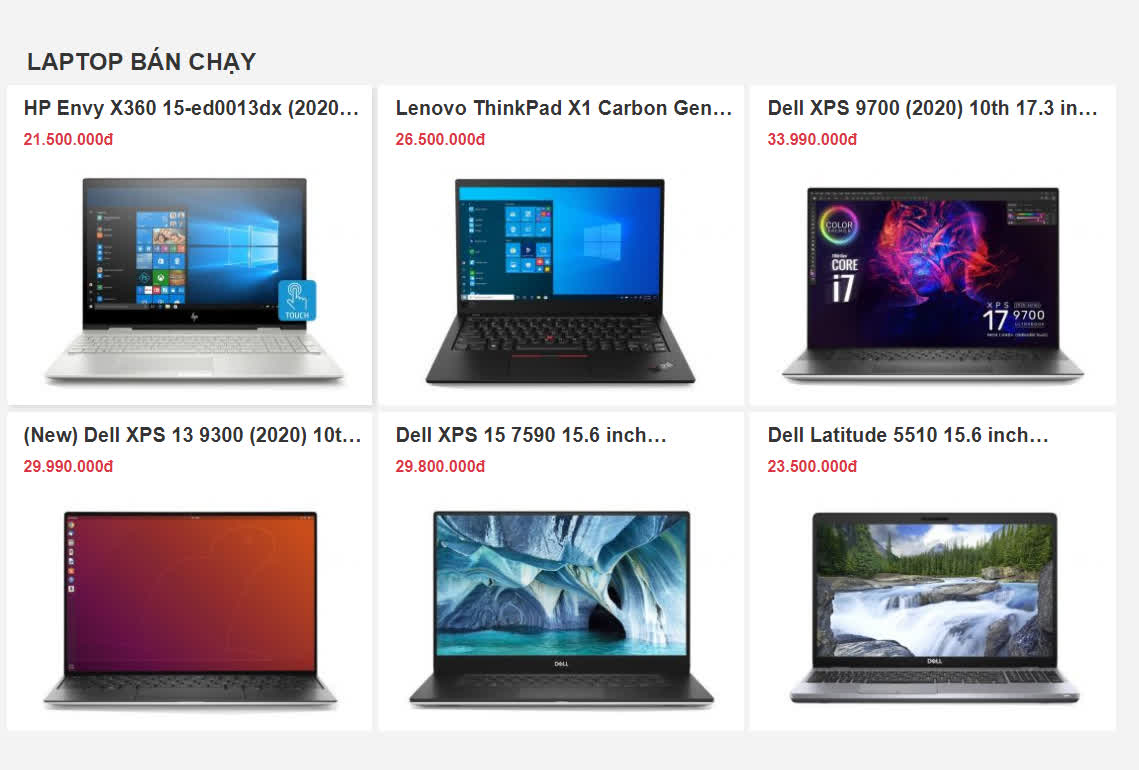 Website cho chuỗi cửa hàng bán Laptop, phụ kiện máy tính cần thiết kế như thế nào?