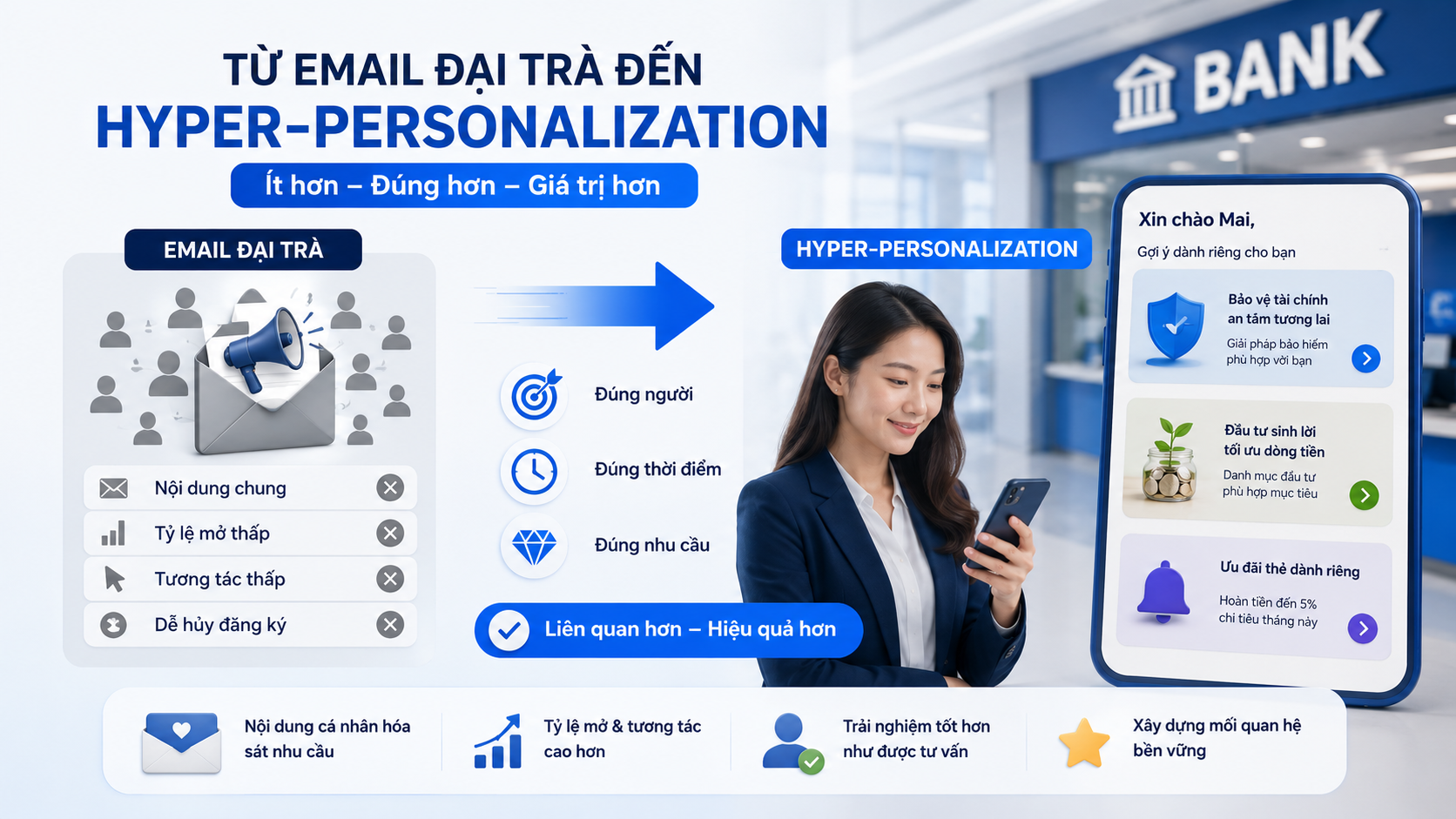 Hyper-personalization giúp email ngân hàng hiệu quả hơn