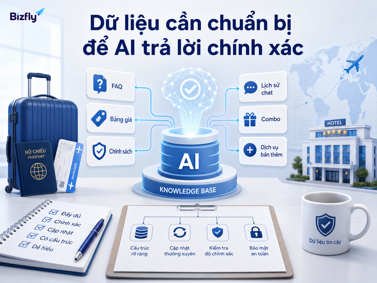 Dữ liệu sản phẩm, FAQ, chính sách và lịch sử khách hàng là nền tảng để AI tư vấn chính xác.