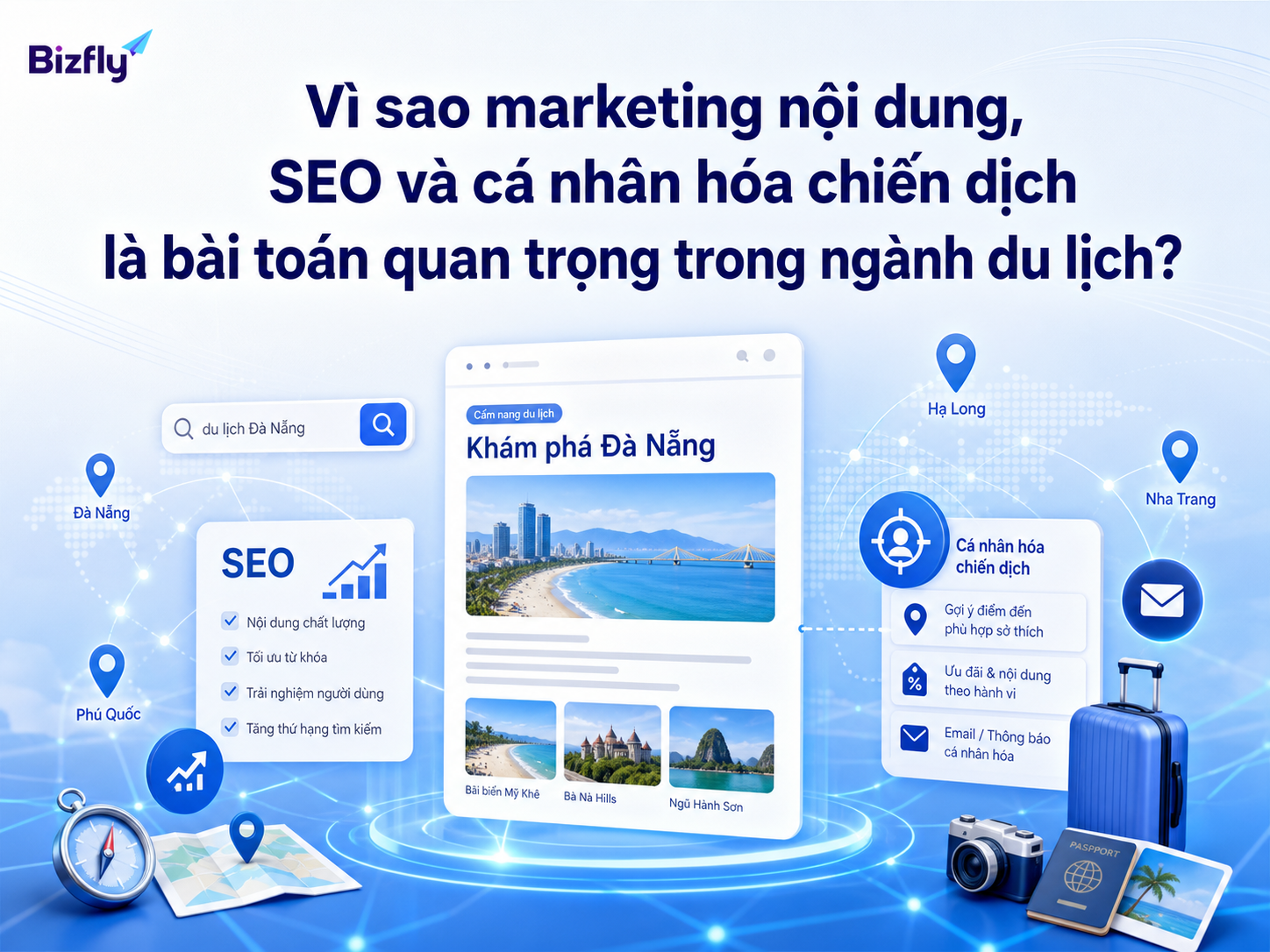 AI giúp doanh nghiệp du lịch kết nối dữ liệu tour, nội dung SEO và chiến dịch cá nhân hóa.