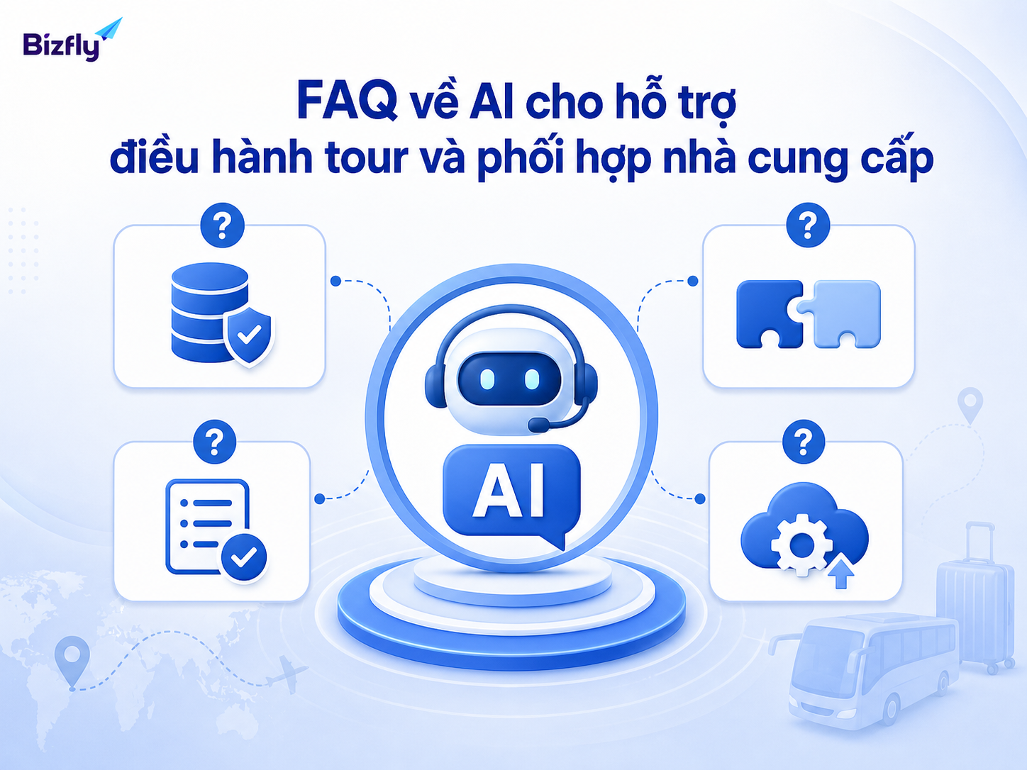FAQ giúp giải đáp các băn khoăn thường gặp trước khi triển khai AI vào vận hành tour.
