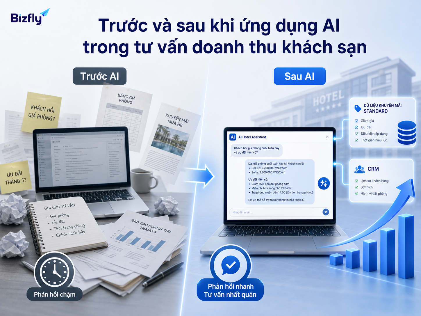 AI giúp chuyển quy trình tư vấn rời rạc thành hệ thống phản hồi có dữ liệu và kiểm soát.
