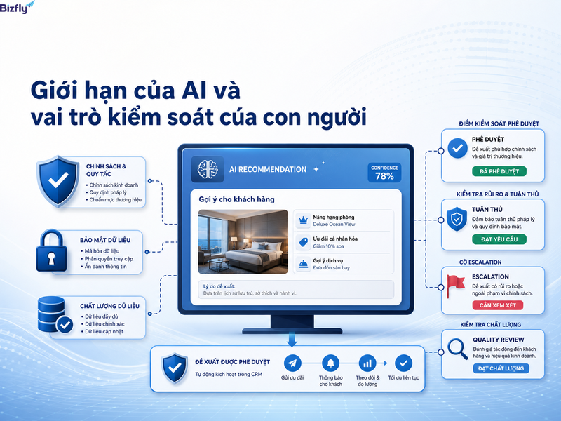 AI cần được kiểm soát bằng quy trình duyệt, phân quyền và giám sát chất lượng.