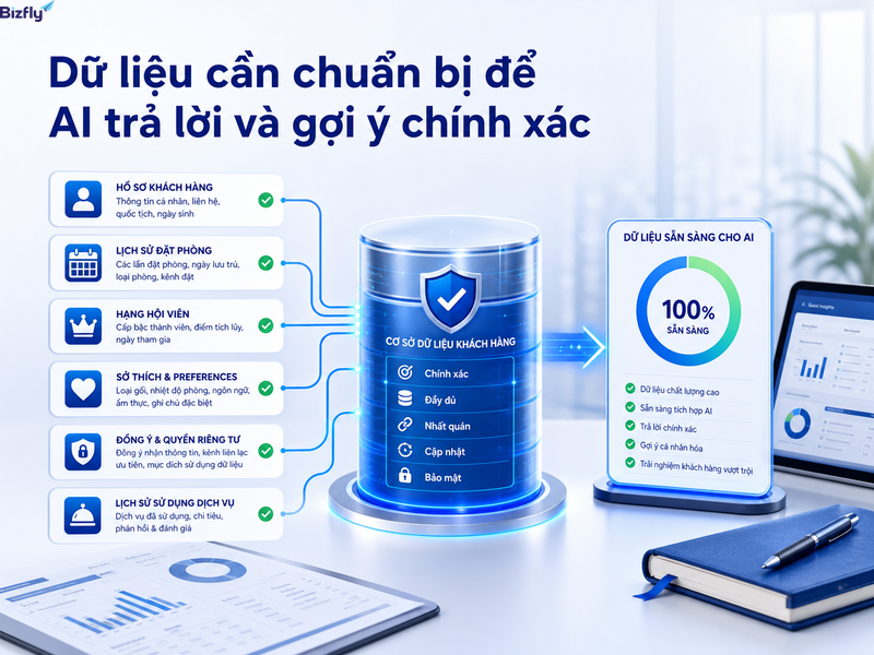Dữ liệu sạch giúp AI đưa ra gợi ý phù hợp hơn cho từng nhóm khách.