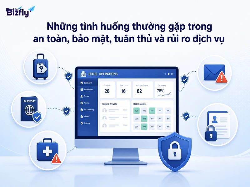 Các tình huống như mất đồ, giấy tờ lưu trú, dữ liệu nhạy cảm cần được ghi nhận và chuyển xử lý đúng quy trình.