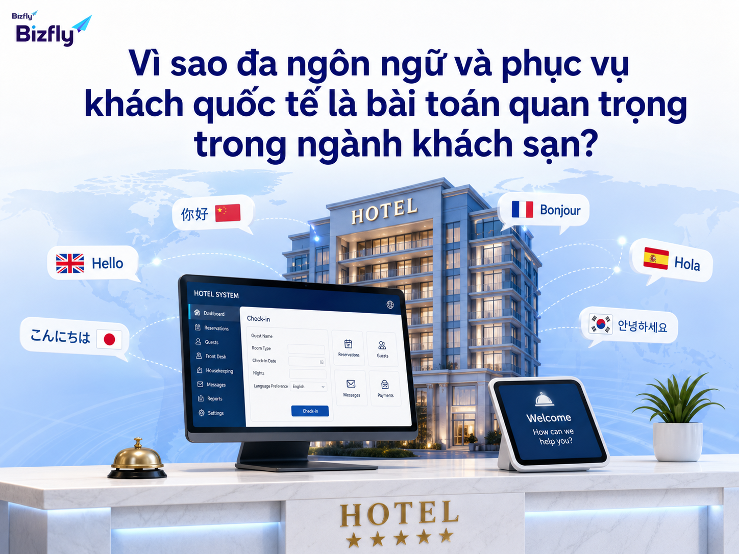 AI giúp khách sạn xử lý rào cản ngôn ngữ trong quá trình tư vấn và phục vụ khách quốc tế.
