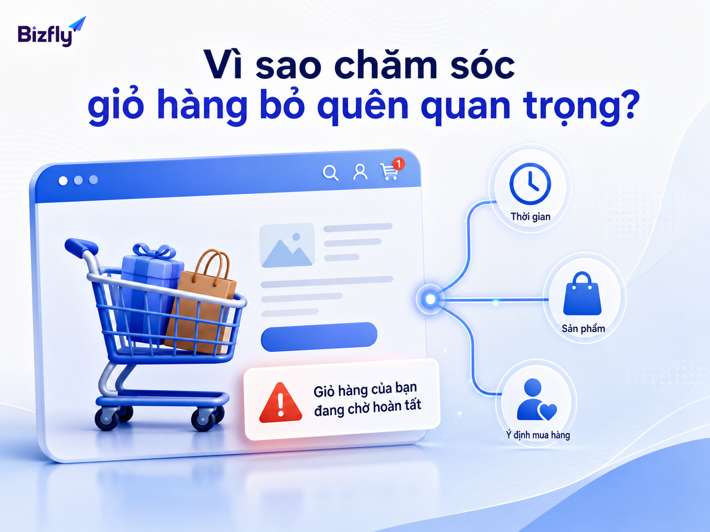Giỏ hàng bỏ quên là tín hiệu khách đã có nhu cầu nhưng còn rào cản trước khi thanh toán.