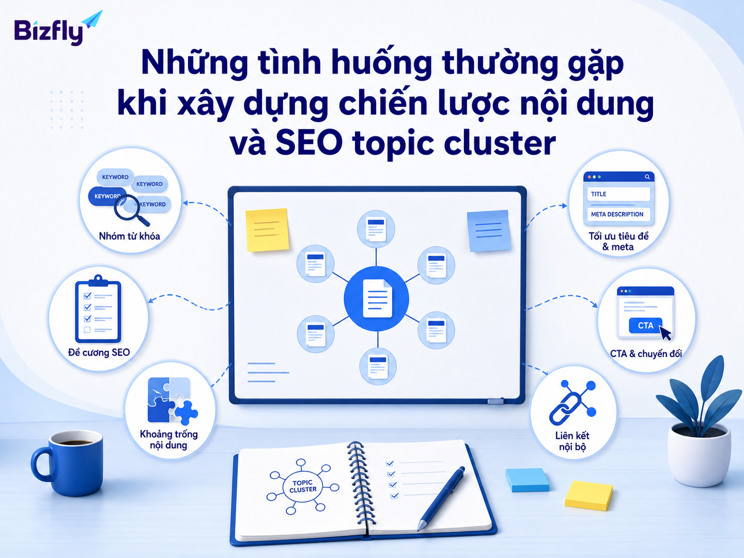 AI có thể hỗ trợ nhiều bước lặp lại trong quy trình lập kế hoạch SEO content.