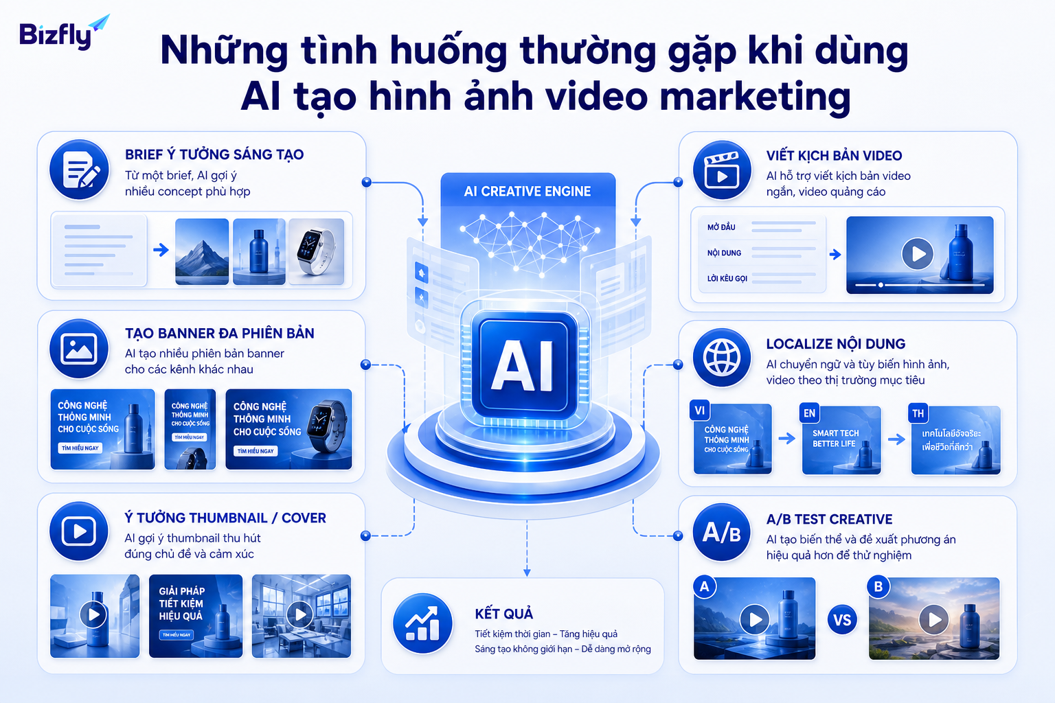 AI có thể hỗ trợ nhiều tình huống sáng tạo từ brief đến biến thể visual và kịch bản video.
