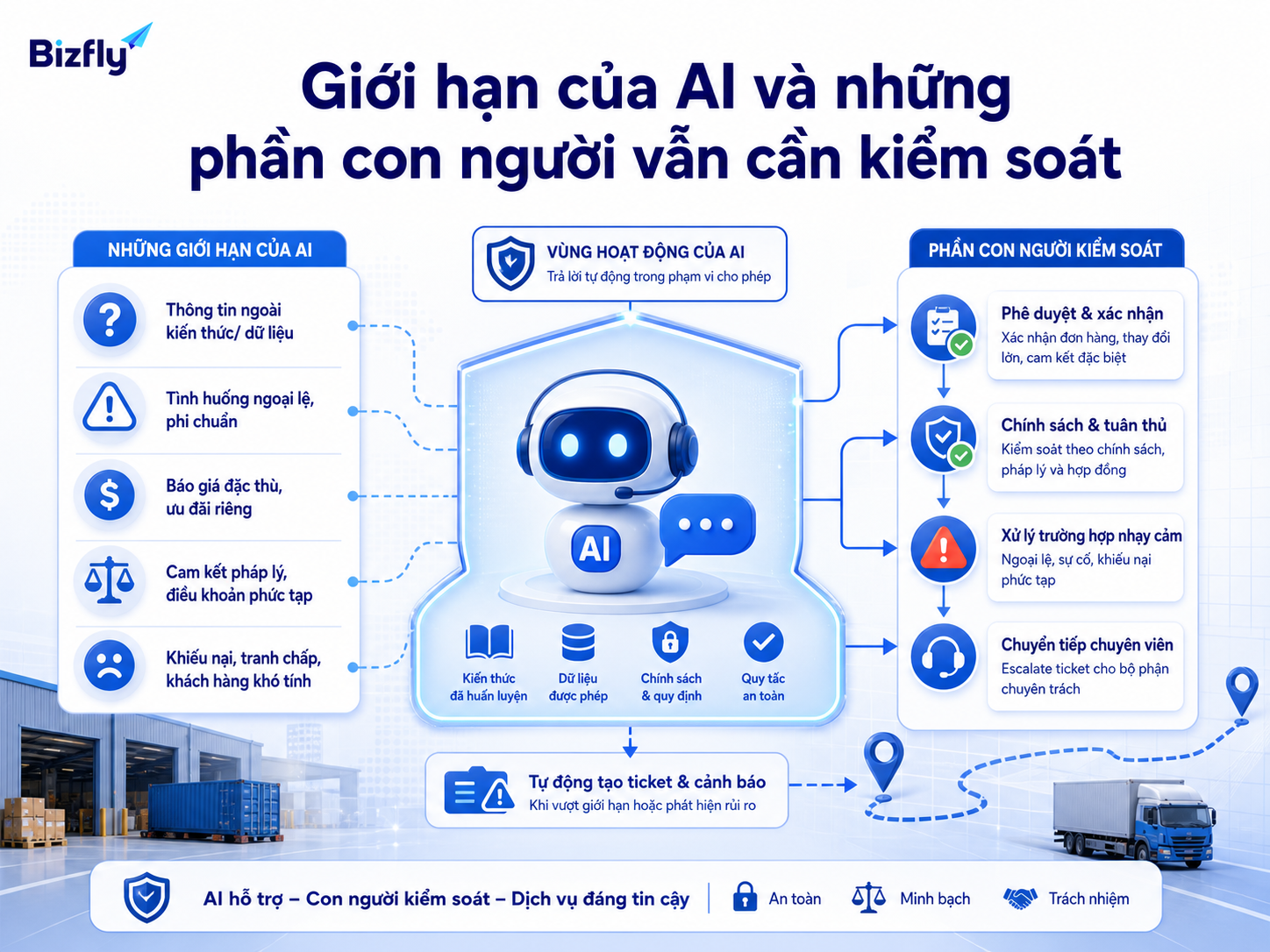 Khi CRM có bản ghi trùng, thiếu next step, sai owner hoặc dữ liệu nhiều nguồn không đồng nhất, Bizfly AI có thể hỗ trợ chuẩn hóa.