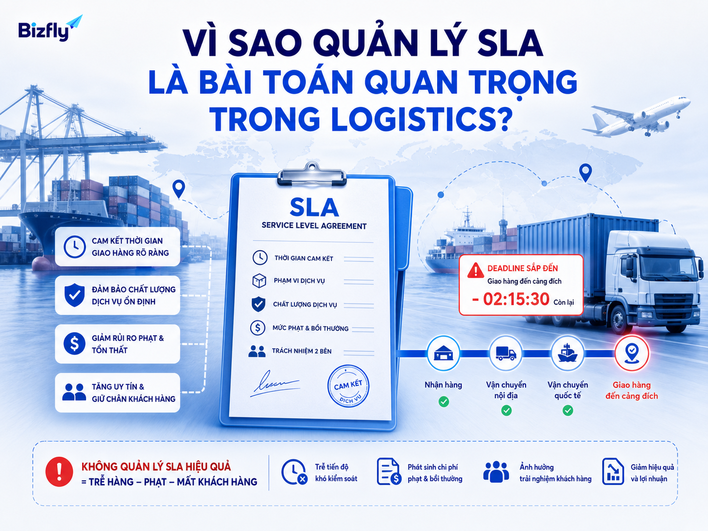 SLA cần được theo dõi chủ động để giảm rủi ro trễ cam kết với khách hàng.