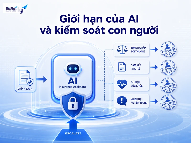 AI cần có cơ chế kiểm soát, chuyển người thật và giám sát trong các tình huống nhạy cảm.