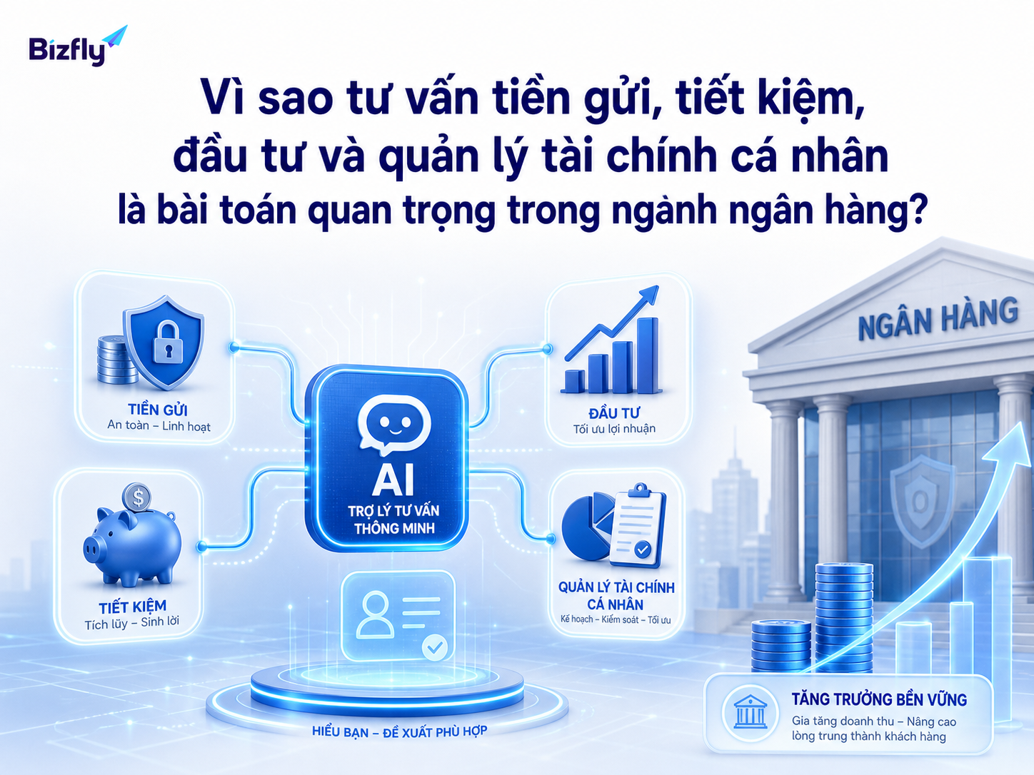 AI giúp ngân hàng xử lý nhóm tư vấn tài chính cá nhân có ảnh hưởng trực tiếp đến trải nghiệm và doanh thu.