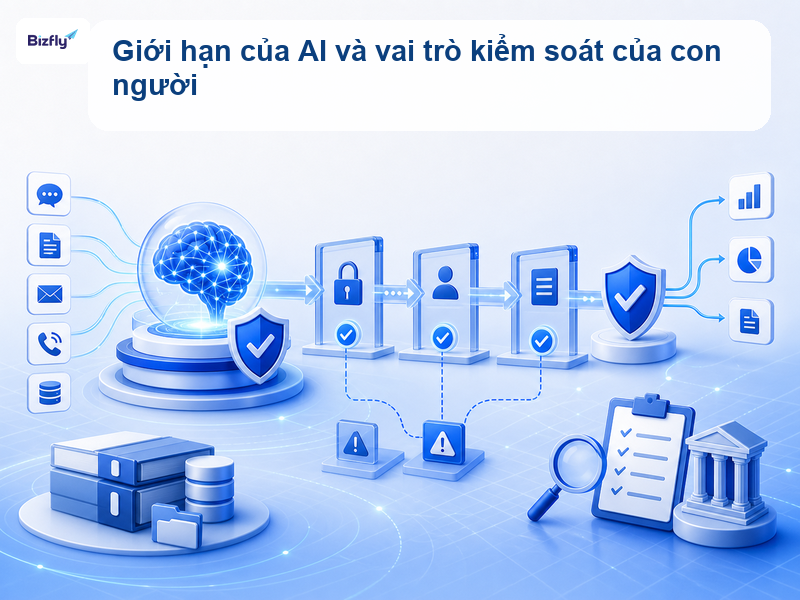 AI hỗ trợ tuyến đầu, còn con người kiểm soát các tình huống nhạy cảm.