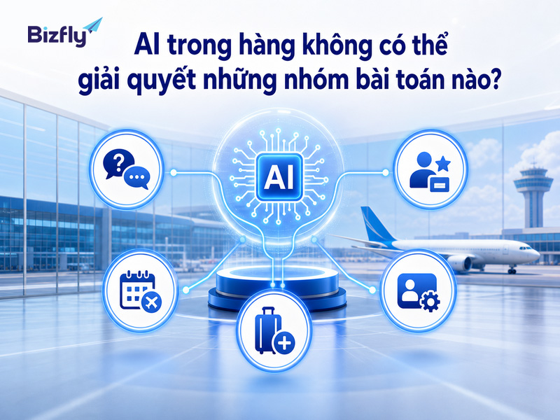 AI có thể được triển khai theo từng nhóm nhu cầu rõ ràng trong hành trình khách hàng hàng không.