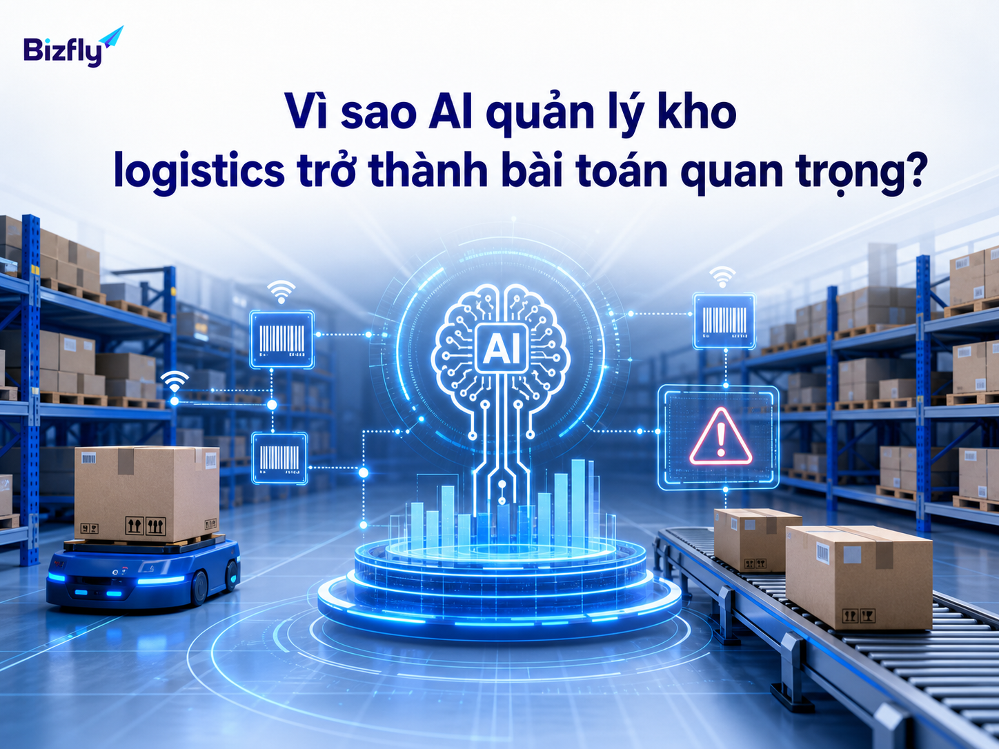 AI giúp doanh nghiệp logistics nhìn rõ các điểm nghẽn trong quản lý kho và tồn kho.
