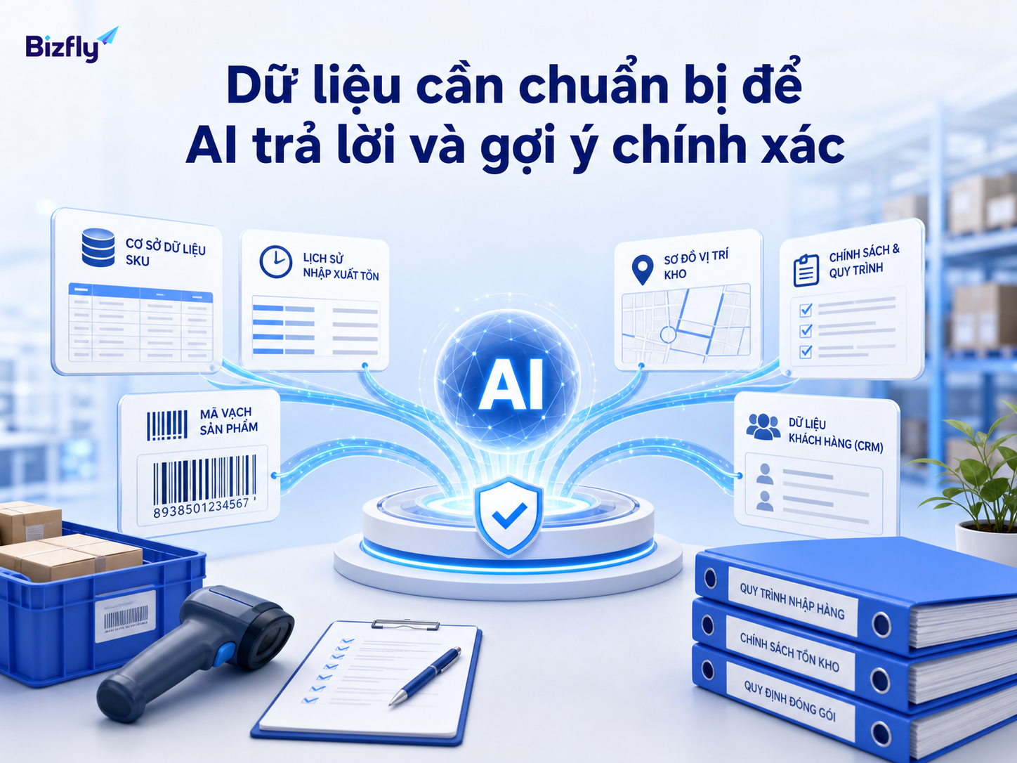 Dữ liệu sạch và được cập nhật định kỳ là điều kiện quan trọng để AI gợi ý chính xác.