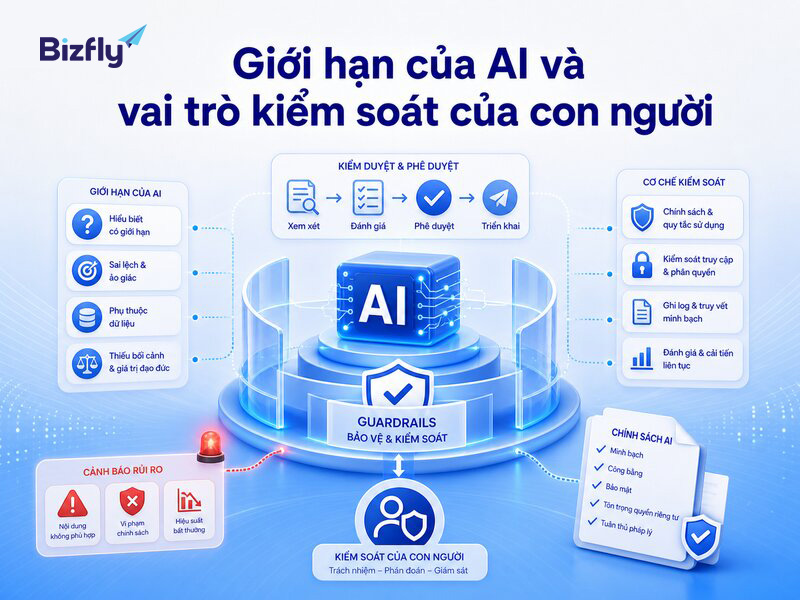 Con người cần kiểm soát các quyết định nhạy cảm về SLA, bồi thường và khách hàng lớn.