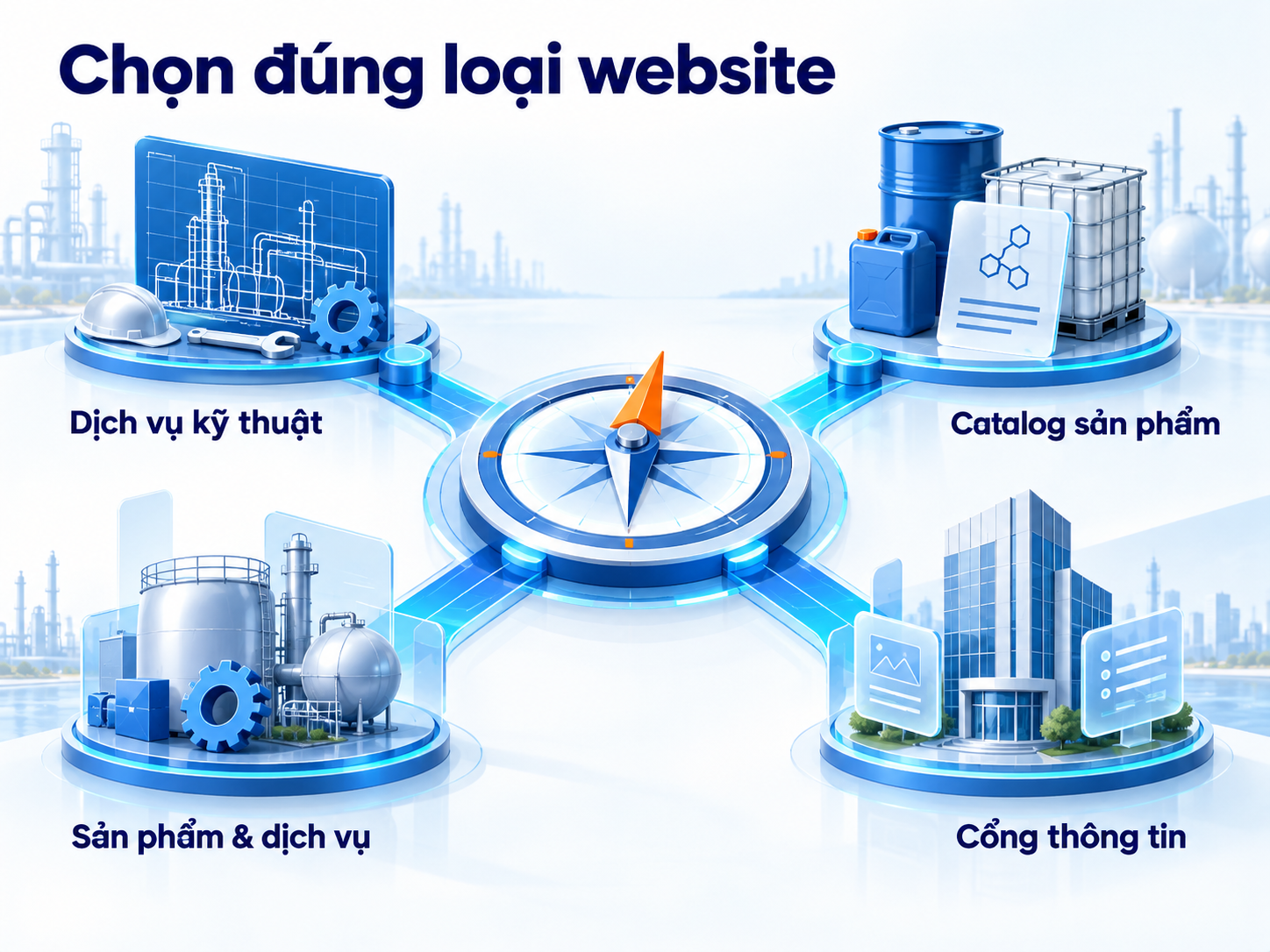 Mô hình hoạt động quyết định cấu trúc và hành trình chính của website.