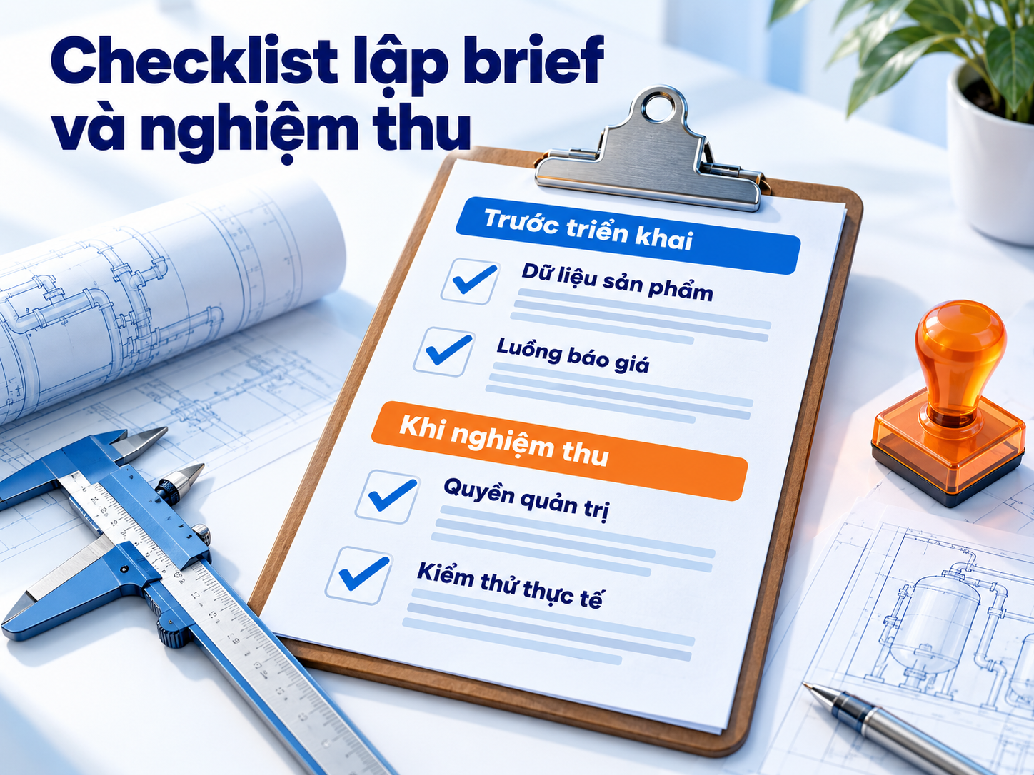 Checklist giúp doanh nghiệp kiểm soát dữ liệu, nghiệp vụ và quyền quản trị trong suốt dự án.