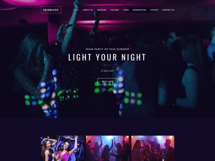 THIẾT KẾ WEB BAR NIGHTLIFE SÔI ĐỘNG CHO CLUB VÀ LOUNGE ĐẲNG CẤP THÀNH PHỐ