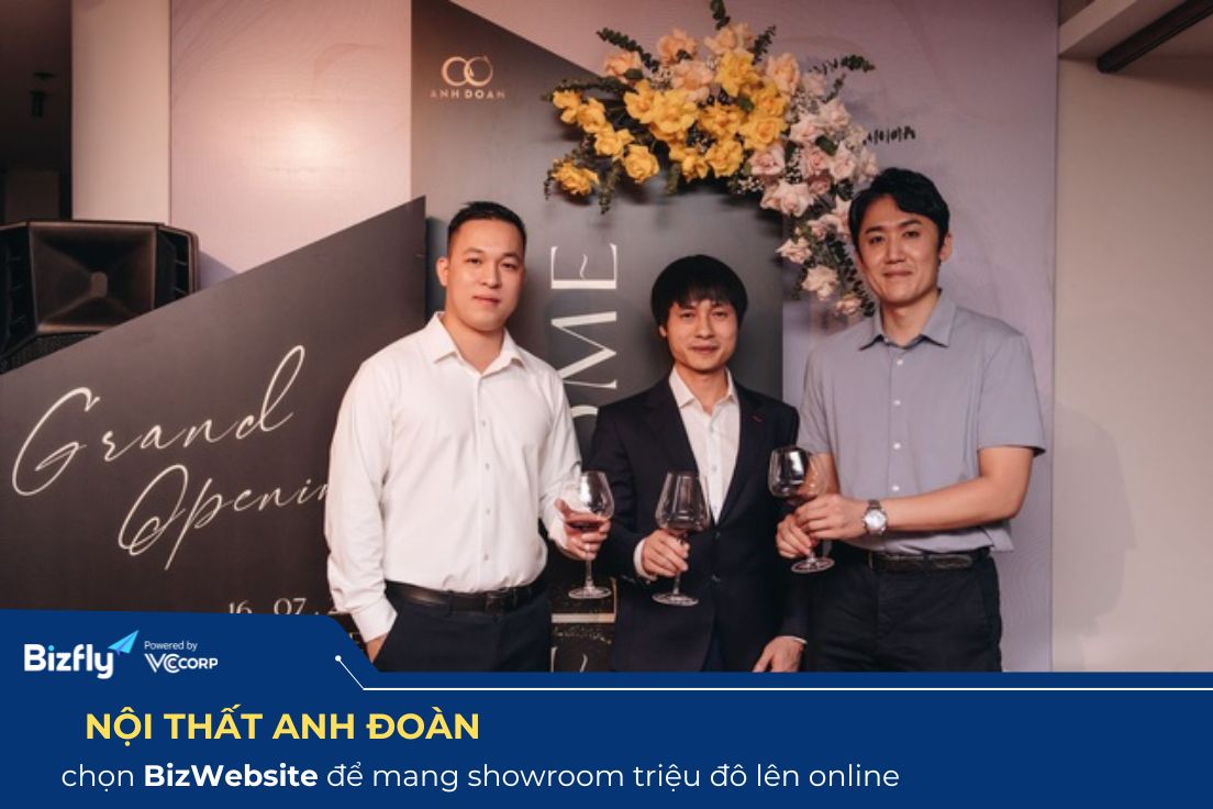 Nội thất Anh Đoàn chọn BizWebsite để mang showroom lên online 