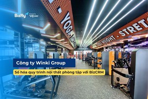 Case Study Winki Group: Số hóa quy trình nội thất phòng tập với BizCRM