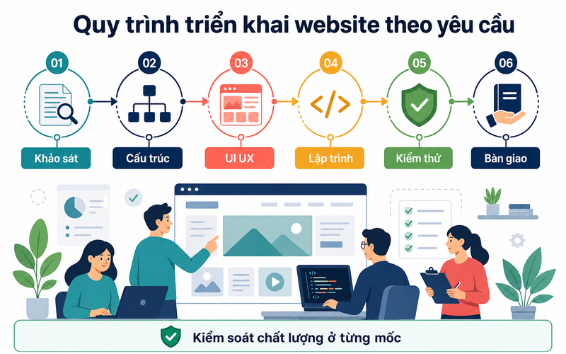 Quy trình thiết kế website theo yêu cầu tại Bizfly