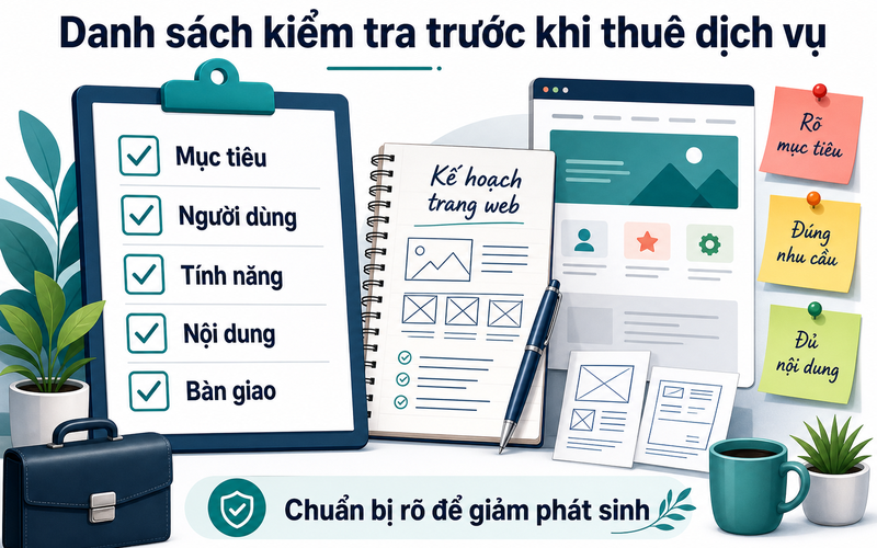 Checklist doanh nghiệp cần chuẩn bị trước khi triển khai website