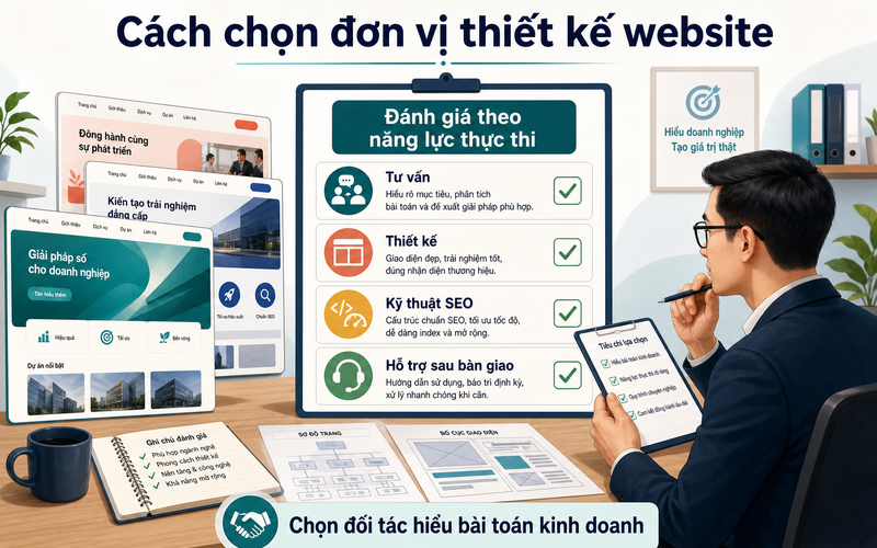 Cách đánh giá đơn vị triển khai website theo yêu cầu