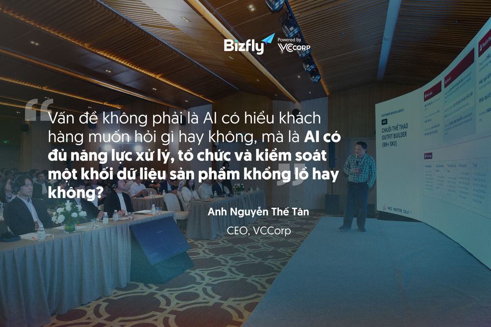 Anh Nguyễn Thế Tân chia sẻ về AI Agent cho chuỗi thời trang thể thao tại AI Master Talk