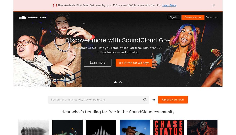 SoundCloud là một trong những nền tảng nghe và tải nhạc trực tuyến lớn nhất thế giới