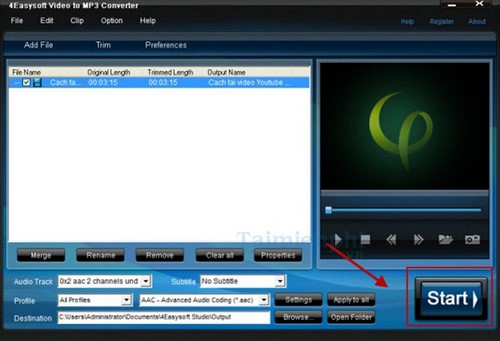 Phần mềm chuyển MP4 sang MP3 - 4easysoft Video To Mp3 Converter
