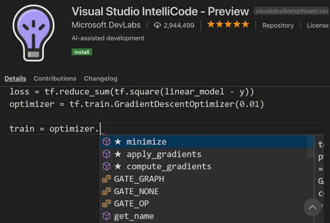 Lập trình web bằng Visual Studio IntelliCode