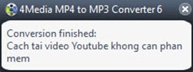 Phần mềm chuyển MP4 sang MP3 - 4media MP4 To MP3 Converter