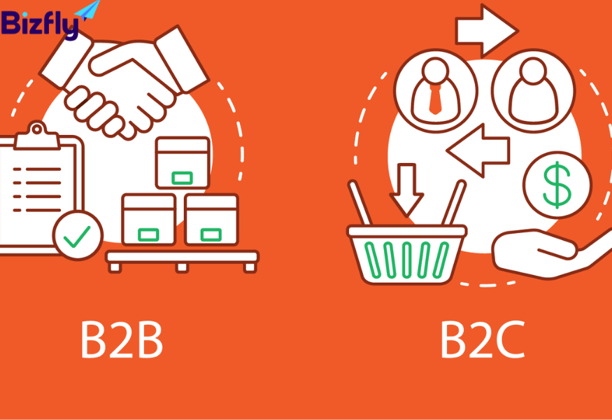  Hai hình thức bán hàng trong sơ đồ quy trình bán hàng của doanh nghiệp là B2B và B2C