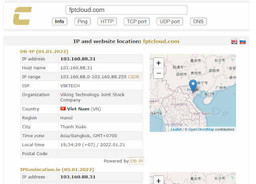 Cách xem địa chỉ IP của website bằng công cụ check-host.net