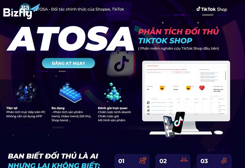 Atosa là trợ thủ đắc lực cho nhà bán hàng  trên TikTok shop.