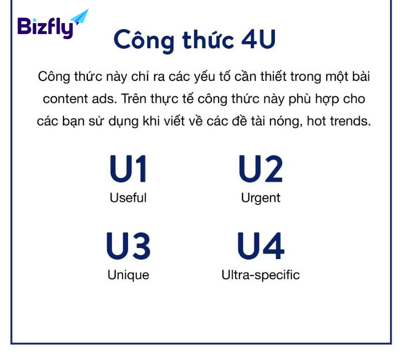 Công thức copywriting 4U