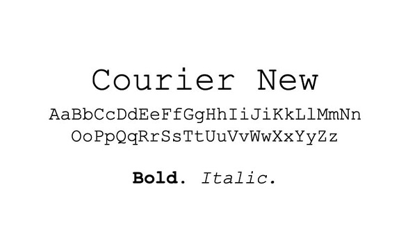 Courier New - Font chữ chuẩn cho website khi thiết kế web