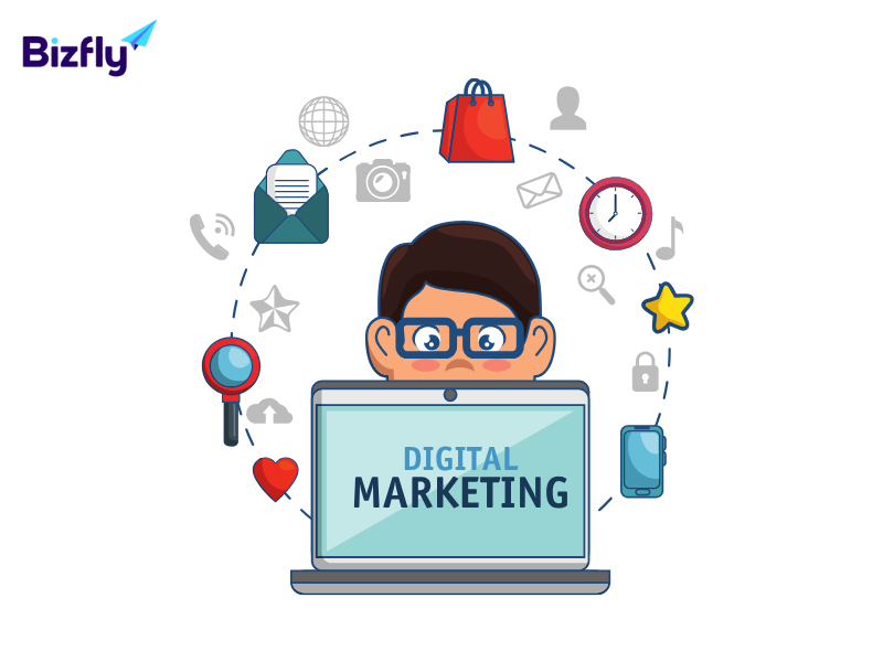Digital Marketing bao gồm nhiều hoạt động khác nhau