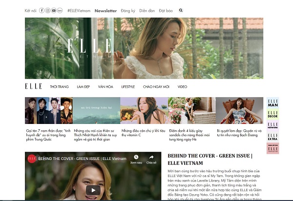 Website thời trang nổi tiếng Việt Nam ELLE VietNam 