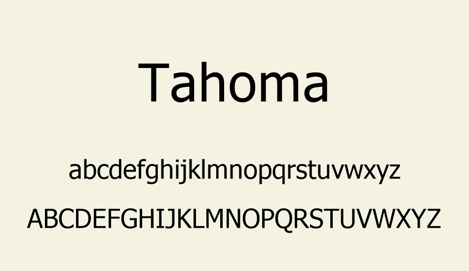 Tahoma - một trong những font chữ chuẩn cho website