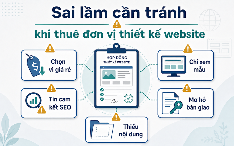 Những rủi ro lớn thường nằm ở phạm vi, cam kết, quyền bàn giao và mức độ chuẩn bị nội dung.